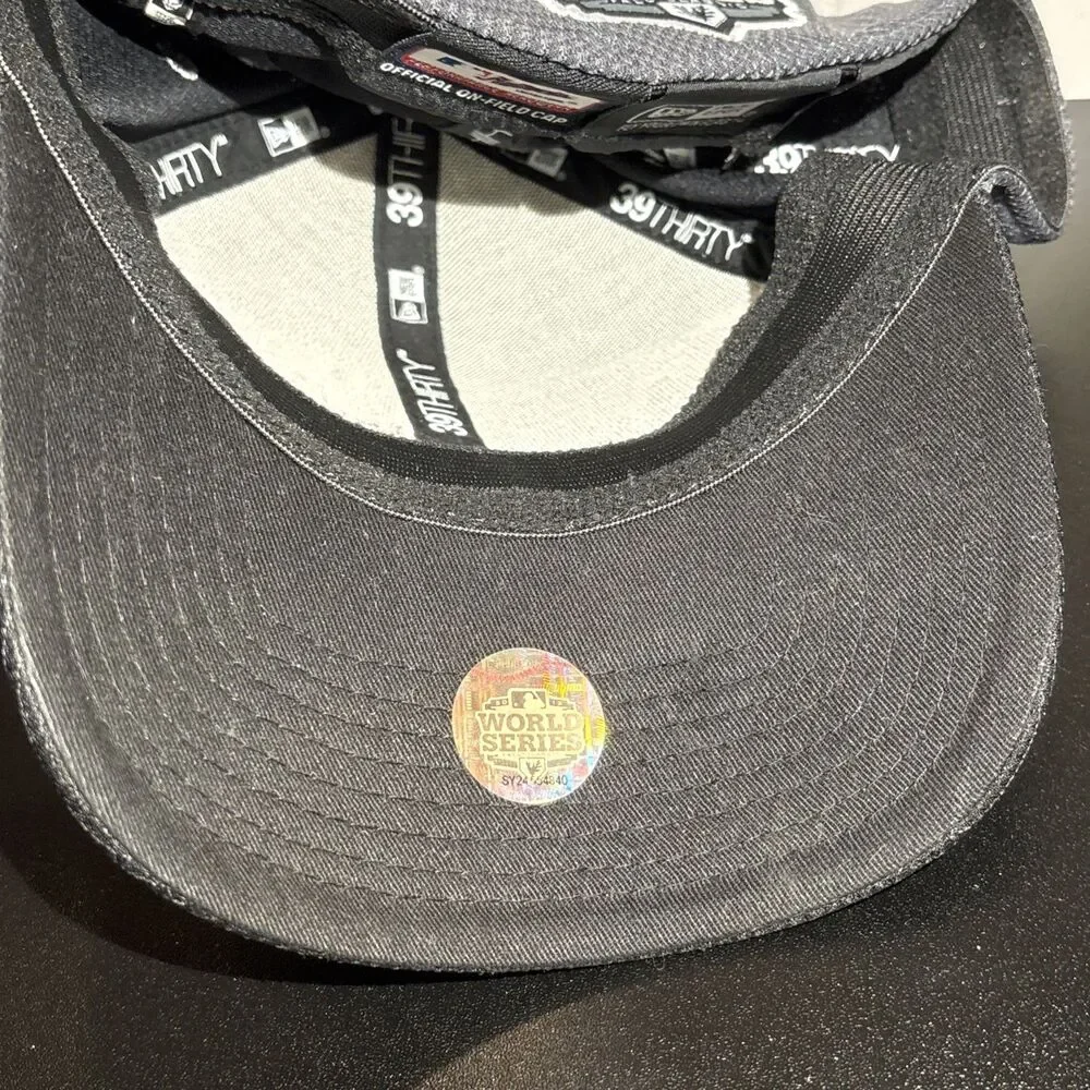 2012 SF Giants World Series Champs New Era 39THIRTY stretch fit hat Gray cap S/M